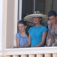 Las Princesas Alexandra, Carolina y Estefanía tras la boda civil de Alberto de Mónaco