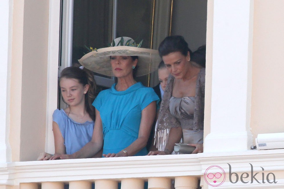 Las Princesas Alexandra, Carolina y Estefanía tras la boda civil de Alberto de Mónaco
