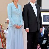 Los Príncipes Alberto II y Charlene de Mónaco tras su boda civil