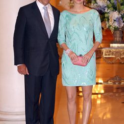 Luis Alfonso de Borbón y Margarita Vargas en la fiesta de la boda de Alberto de Mónaco