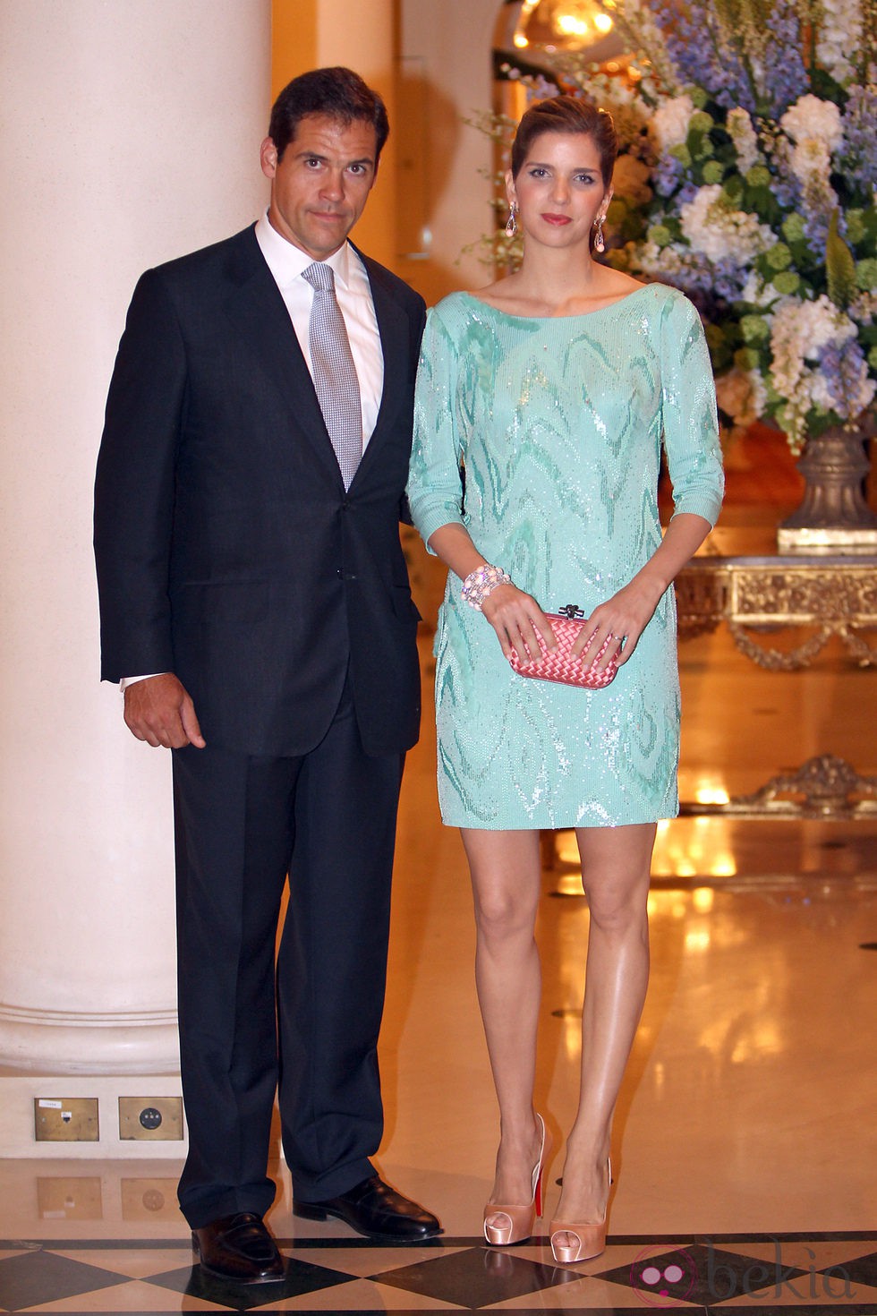 Luis Alfonso de Borbón y Margarita Vargas en la fiesta de la boda de Alberto de Mónaco