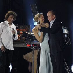 Alberto de Mónaco y Charlene Wittstock en el concierto de Jean-Michel Jarre