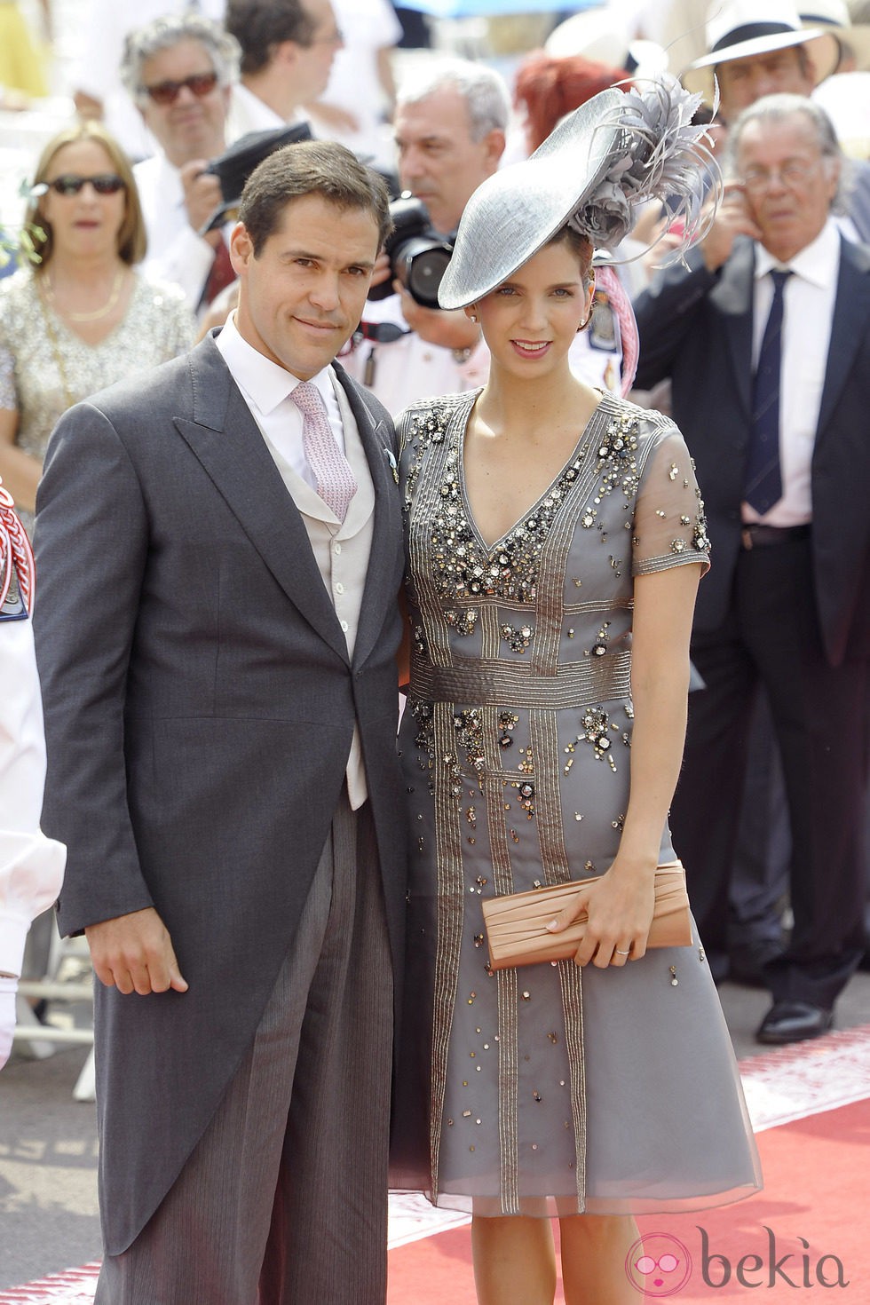 Luis Alfonso de Borbón y Margarita Vargas en la boda de Alberto y Charlene