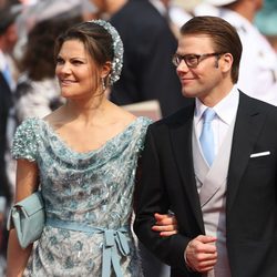 Victoria y Daniel de Suecia en la boda de Alberto y Charlene