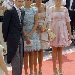 Estefanía de Mónaco y sus tres hijos en la boda de Alberto y Charlene
