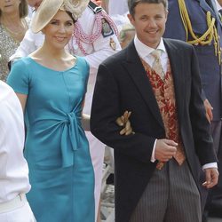 Federico y Mary de Dinamarca en la boda de Alberto y Charlene