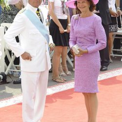 Los Reyes de Suecia en la boda de Alberto y Charlene de Mónaco