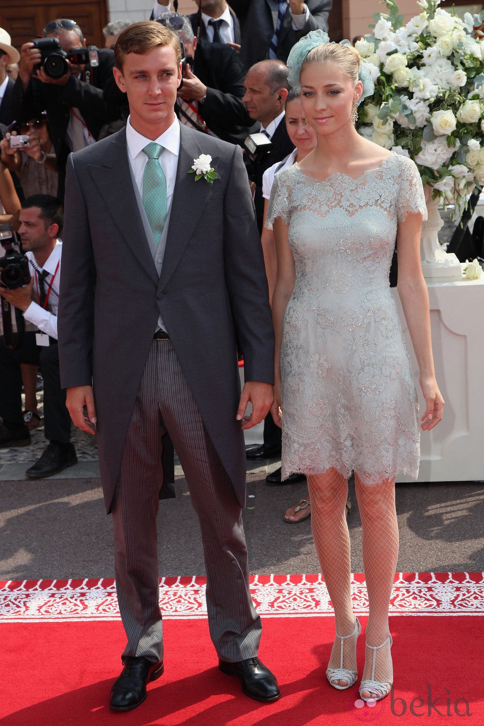 Pierre Casiraghi y Beatriz Borromeo en la boda de Alberto de Mónaco