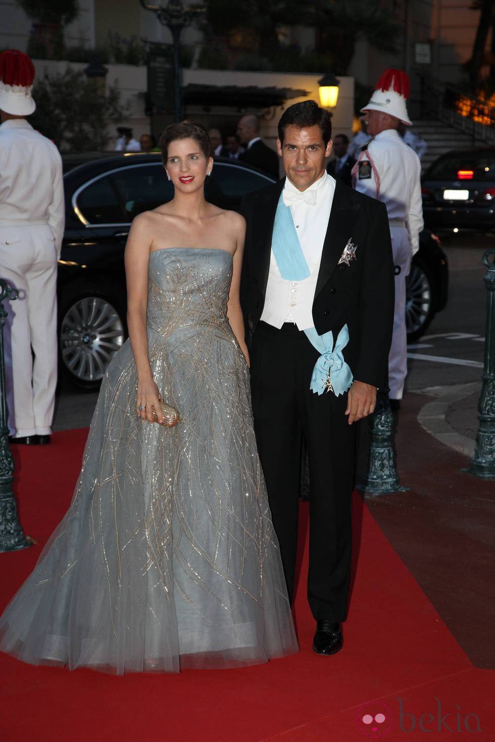 Luis Alfonso de Borbón y Margarita Vargas en la cena de gala en Mónaco
