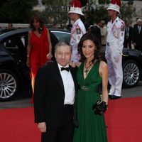 Jean Todt y Michelle Yeoh en la cena de gala tras la boda de Alberto de Mónaco