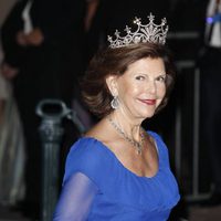 La Reina Silvia de Suecia en la cena tras la boda real en Mónaco