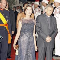 Carolina de Mónaco en la cena de gala tras la boda real en Mónaco