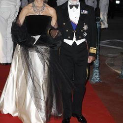 Los Príncipes Miguel de Kent en la cena de gala tras la boda real de Mónaco