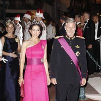 María de Dinamarca y Felipe de Bélgica en la cena de gala tras la boda real