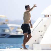 Rafa Nadal en un barco durante sus vacaciones en Ibiza