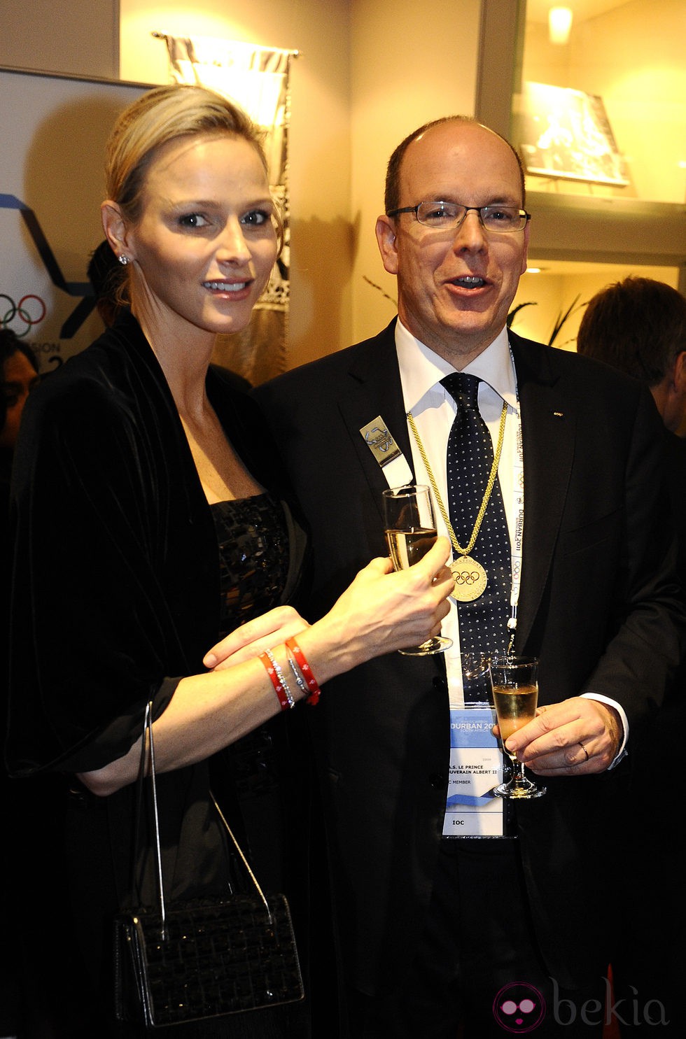 Alberto y Charlene de Mónaco en la reunión del COI en Sudáfrica