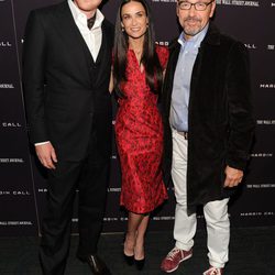 Demi Moore, Paul Bettany y Kevin Spacey en la premiere de 'Margin Call' en Nueva York
