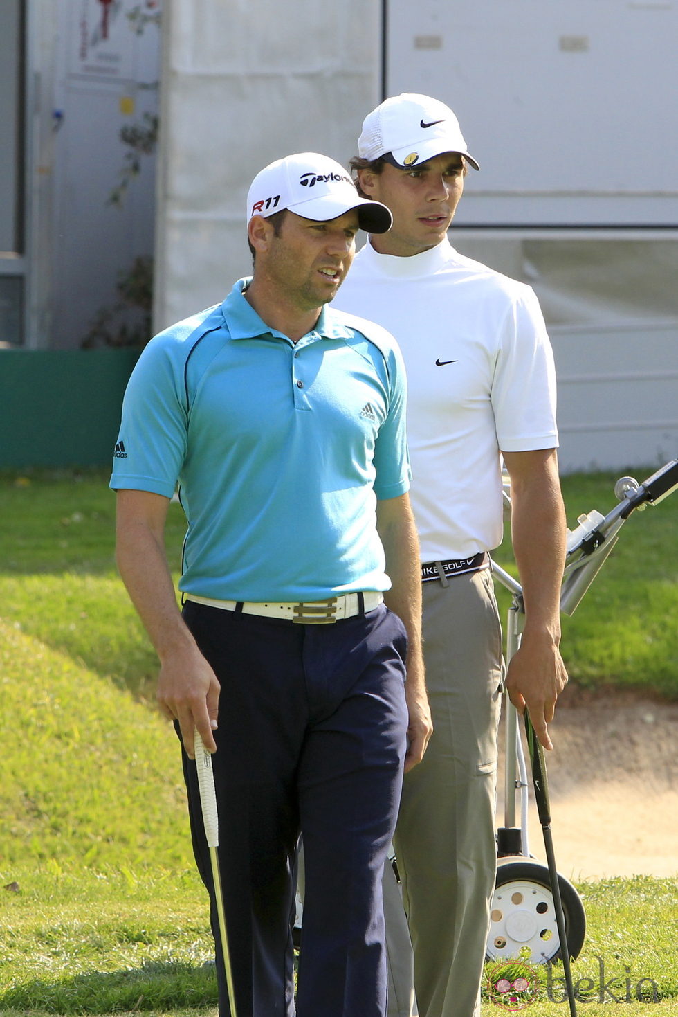 Sergio García y Rafa Nadal en el Castelló Masters de Golf