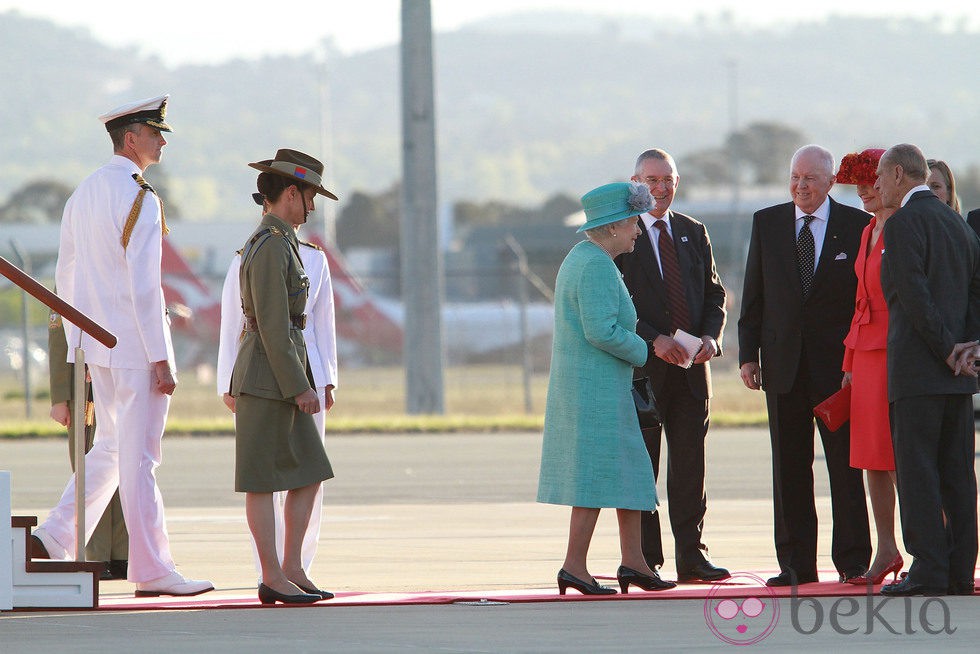 La reina de Inglaterra en su visita a Australia