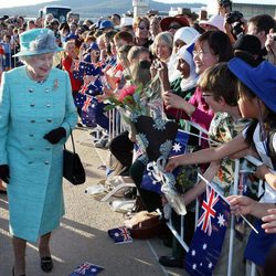 Isabel II en su visita oficial Australia