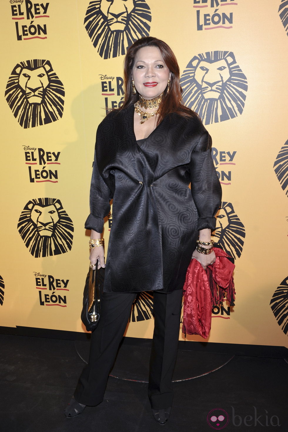 Ángela Carrasco en el estreno del musical 'El Rey León' en Madrid
