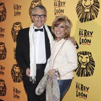 Paco Valladares y Lydia Lozano en el estreno del musical 'El Rey León' en Madrid