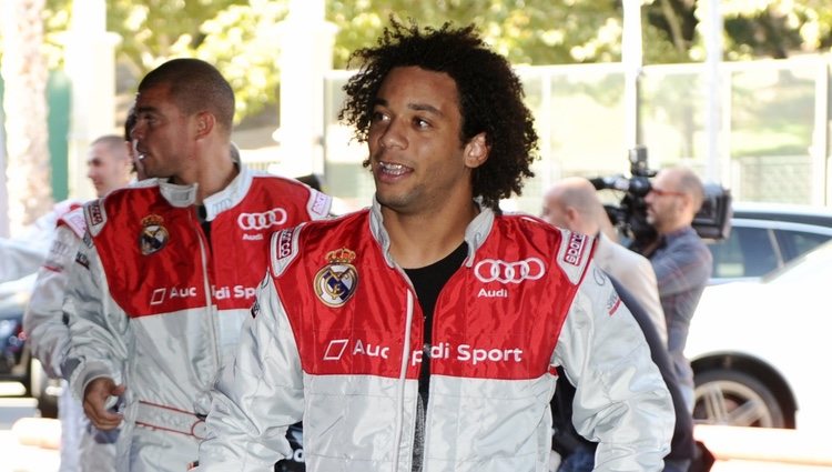 Marcelo durante el acto promocional de Audi en los karts