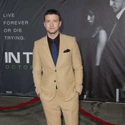 Justin Timberlake en el estreno 'In time' en Los Ángeles