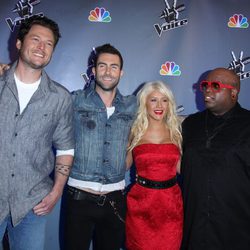 Christina Aguilera y el resto del jurado de 'The Voice'