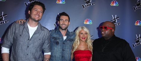 Christina Aguilera y el resto del jurado de 'The Voice'