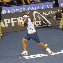 Feliciano López en el partido de tenis homenaje a Andrés Gimeno
