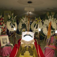 El cuerpo sin vida de Antoñete en la capilla ardiente en Las Ventas