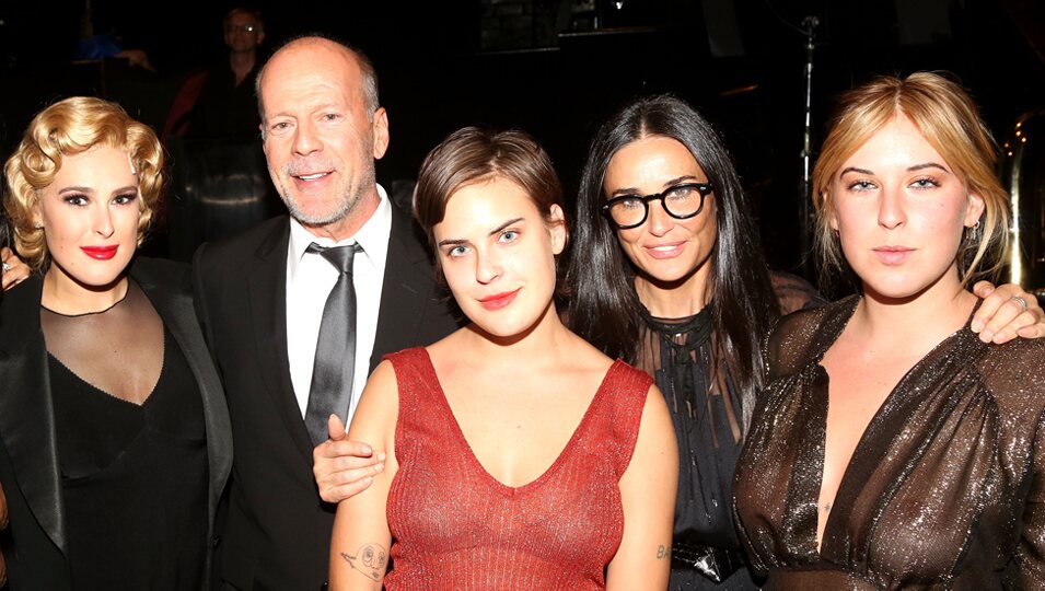 Demi Moore, Bruce Willis y sus tres hijas