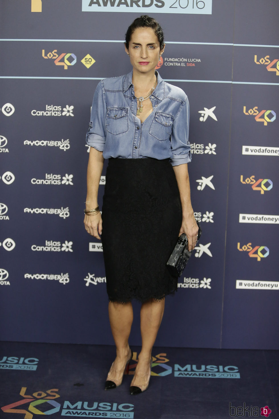 Carolina Adriana Herrera en la cena de nominados de los Premios 40 Principales 2016
