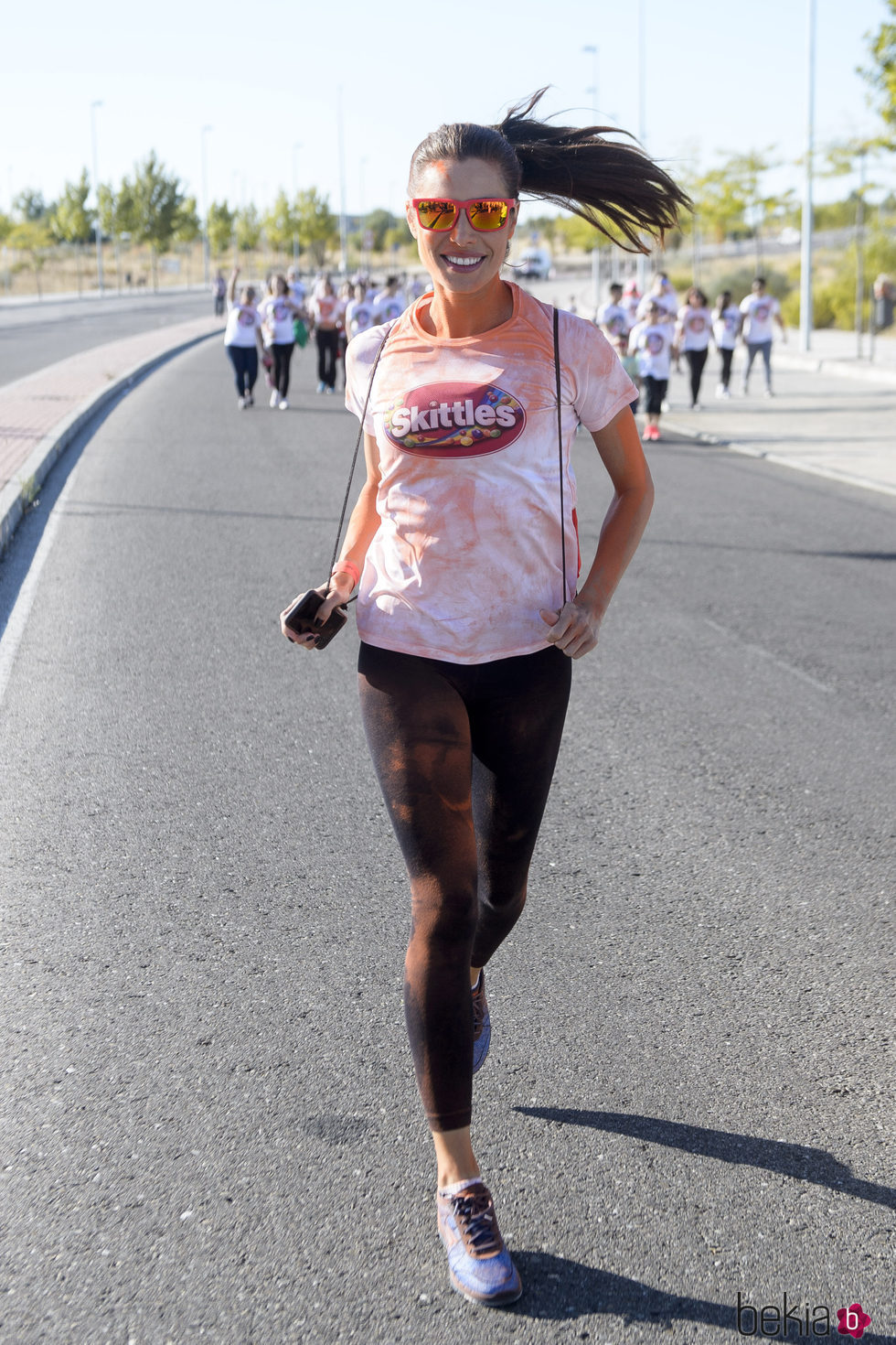Pilar Rubio participando en la carrera 'The color run by Skittles'