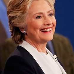 Hillary Clinton en el segundo debate presidencial