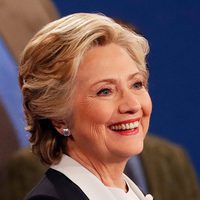 Hillary Clinton en el segundo debate presidencial
