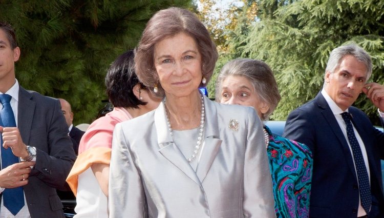 La Reina Sofía en la boda de Leka de Albania y Elia Zaharia