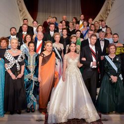 Foto oficial de la boda de Leka de Albania y Elia Zaharia con la realeza invitada