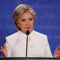 Hillary Clinton en el tercer debate presidencial