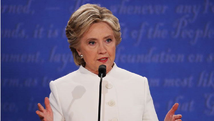 Hillary Clinton en el tercer debate presidencial