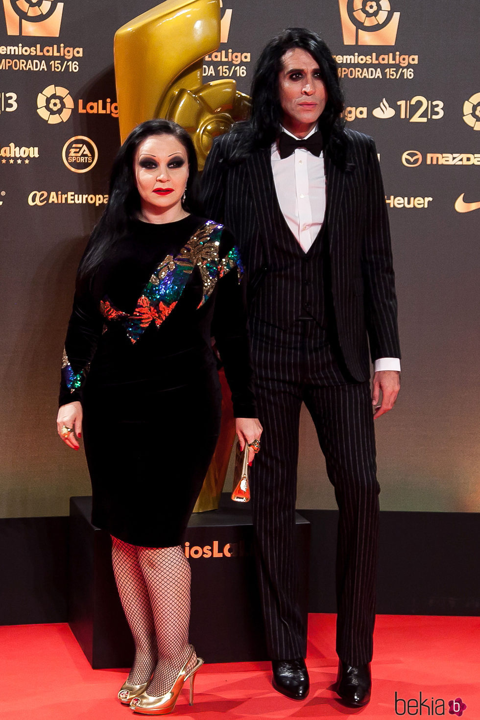 Alaska y Mario Vaquerizo en los Premios La Liga 2016 en Valencia