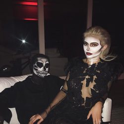 Kylie Jenner escoge un trabajado disfraz de esqueleto para celebrar Halloween 2016