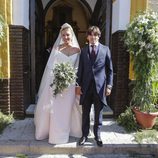 El rejoneador Diego Ventura y Rocío Pérez en su boda en Sevilla