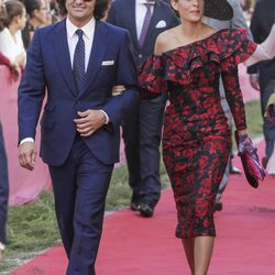 Morante de la puebla y su mujer Elisabeth Garrido en la boda del rejoneador Diego Ventura