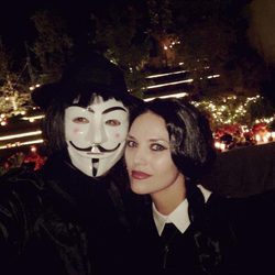 Helen Lindes y Rudy Fernández disfrazados en Halloween 2016