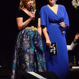 Mila Ximénez y Carlota Corredera durante una gala benéfica contra el cáncer infantil en Vigo