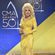 Dolly Parton con su premio en los CMA Awards 2016