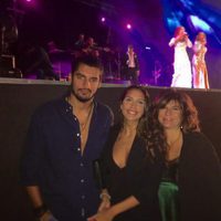 Jacko Monroy y Carolina Trujillo en un concierto de Azúcar Moreno