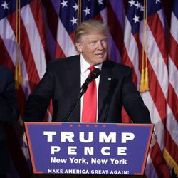 Donald Trump en su primer discurso tras ganar las elecciones de Estados Unidos
